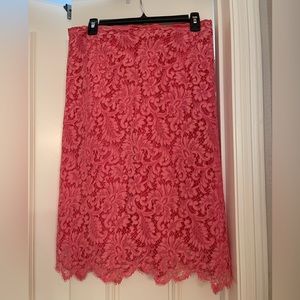 Oscar De La Renta Pink lace Skirt
